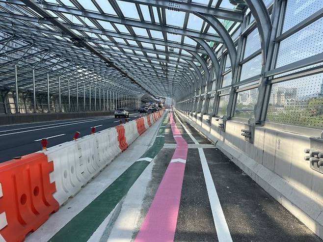 [서울=뉴시스] 노원교 진출램프 현장 사진 . 2025.04.29. (사진=서울시 제공) *재판매 및 DB 금지