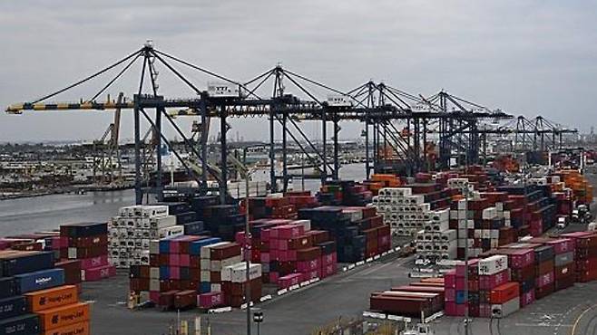 미국 로스앤젤레스항의 컨테이너. 연합뉴스