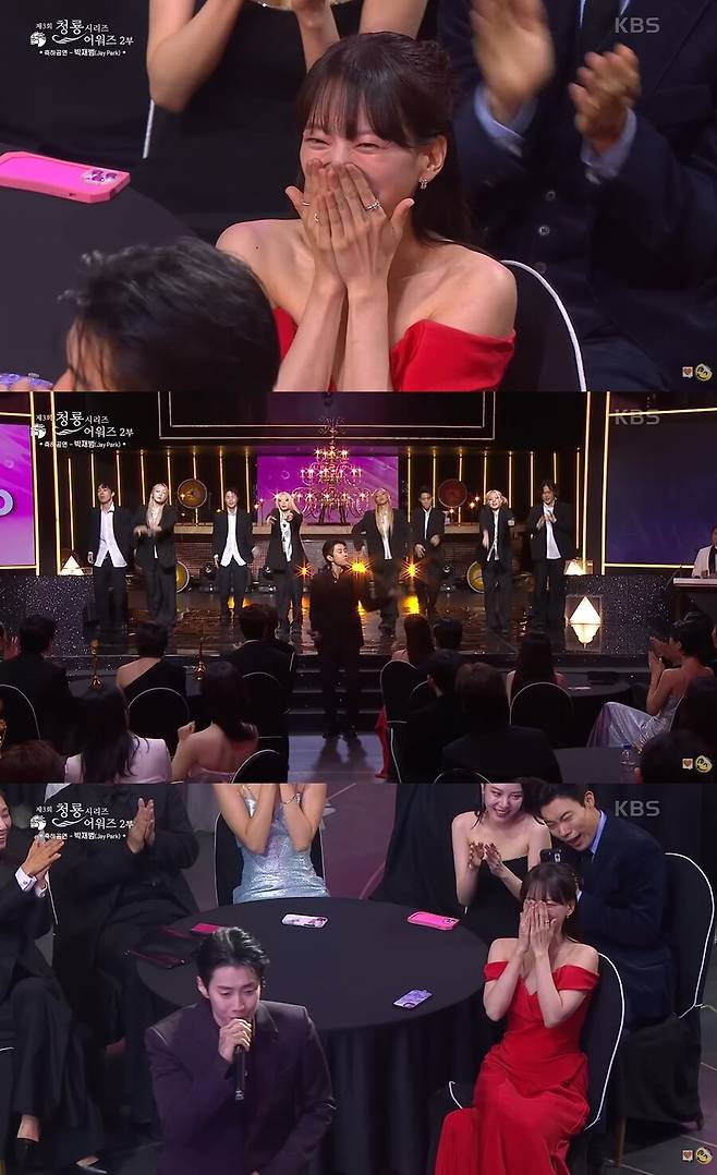 ▲ 박재범 청룡시리즈어워즈 축하공연. 출처| KBS 공식 유튜브 캡처