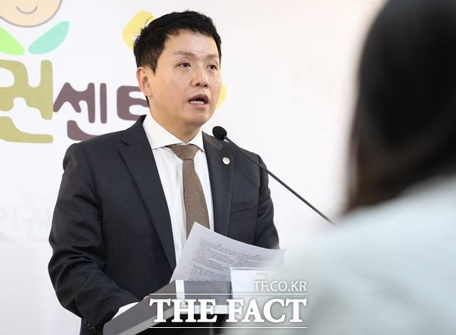 임태훈 군인권센터 소장(사진)이 29일 박정택 중장과 가족들의 비서실 직원 대상 갑질 의혹을 제기했다. 사진은 '채 상병 특검법' 관련 기자회견 당시 모습/ 뉴시스