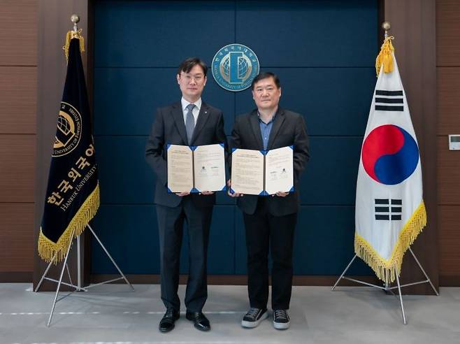 한국외대, 에코프로비엠과 2차전지소재 맞춤형 인재 양성 업무혁약 체결＜사진=한국외대 제공＞