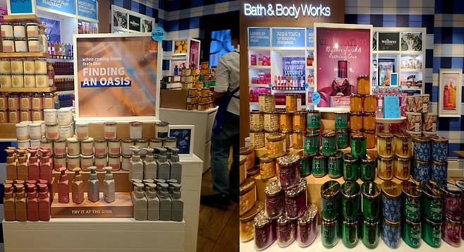 30일 오후 서울 서초구 신세계백화점 강남점 지하 1층에 위치한 배스 앤 바디 웍스 매장. /민영빈 기자