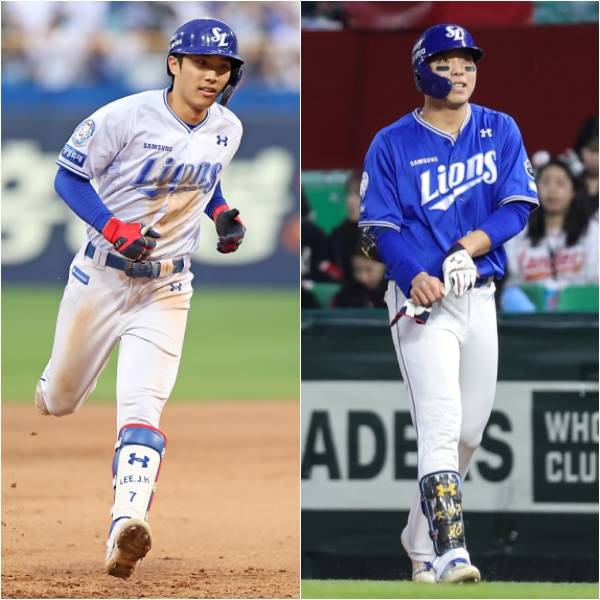 이제는 삼성의 미래가 된 유격수 이재현과 3루수 김영웅. 삼성 제공
