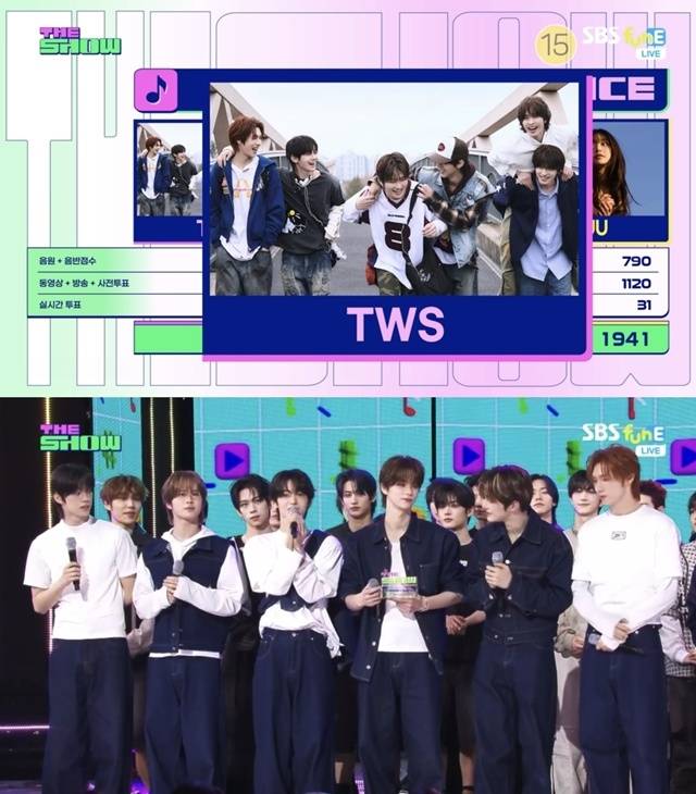 투어스. 사진lSBS M, SBS funE ‘더쇼’ 방송화면 캡처