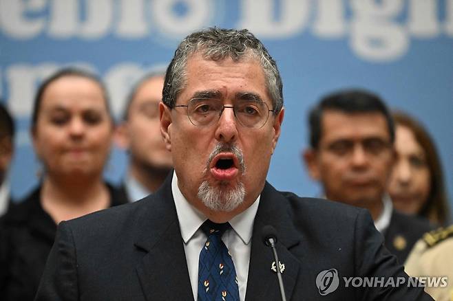 베르나르도 아레발로 과테말라 대통령 [과테말라시티 AFP=연합뉴스. 재판매 및 DB 금지]