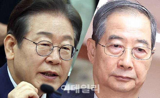 이재명 더불어민주당 대선 후보, 한덕수 대통령 권한대행 국무총리 (사진출처=이데일리/연합뉴스)