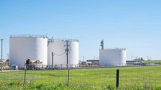 텍사스 요크타운의 유류 저장고