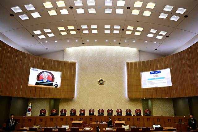 ▲ 조희대 대법원장을 비롯한 대법관들이 1일 서울 서초구 대법원에서 더불어민주당 이재명 대선 후보의 공직선거법 위반 사건 상고심 선고를 위해 참석해 있다. [사진공동취재단]