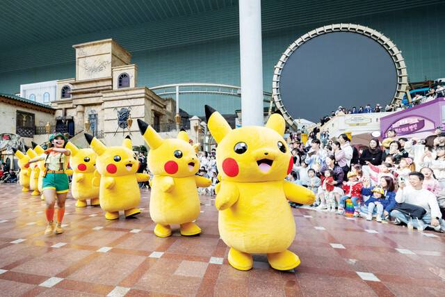 롯데월드 어드벤처의 ‘렛츠 고! 포켓몬 스프링캠프’. 롯데월드 어드벤처 제공
