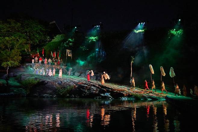 [진주=뉴시스]실경역사뮤지컬 '의기논개' 공연.(사진=뉴시스DB).photo@newsis.com *재판매 및 DB 금지