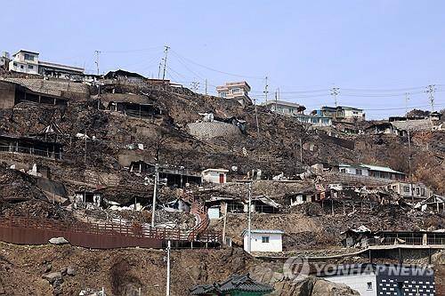 산불에 탄 영덕 해안마을 [촬영 손대성]