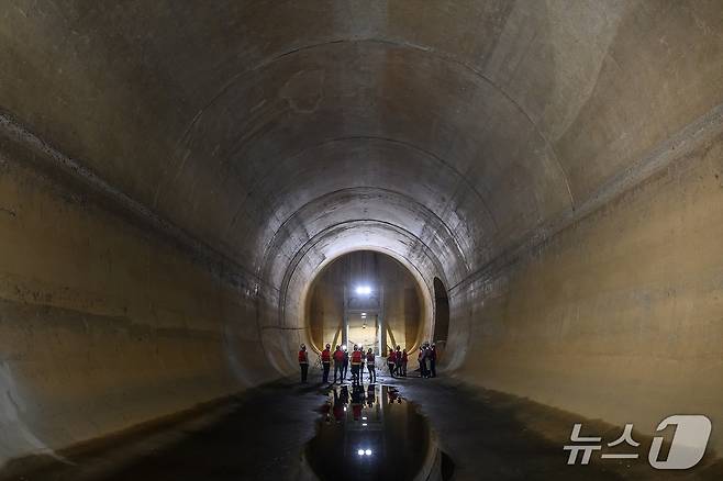 신월빗물저류배수시설 현장점검.(양천구 제공)