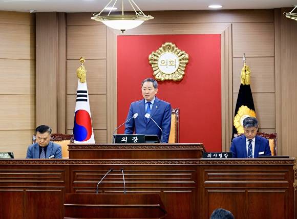 장종민 의장이 폐회사를 하고 있다. [사진=임실군의회 ]