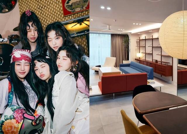 걸그룹 뉴진스와 서울 용산구 소재 뉴진스 숙소 모습. 어도어, 앤더슨씨 인스타그램 캡처