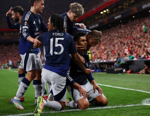 카세미루는 선제 및 결승골을 터뜨리며 68년 만에 맨유의 아틀레틱 클루브전 승리를 이끌었다. 사진=REUTERS=연합뉴스