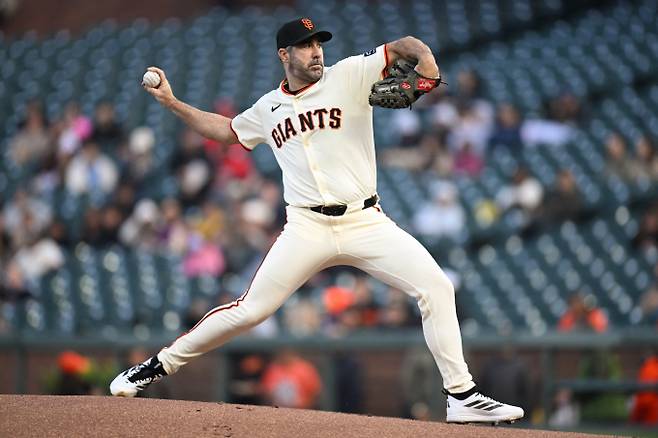 샌프란시스코 자이언츠가 8회 역전을 허용하며 3-4로 패했다. 사진은 2025시즌 샌프란시스코 자이언츠에서 활약한 저스틴 벌랜더의 모습. /사진=로이터