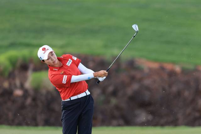 공동 16위를 달리고 있는 김효주. 사진 제공=AFP연합뉴스