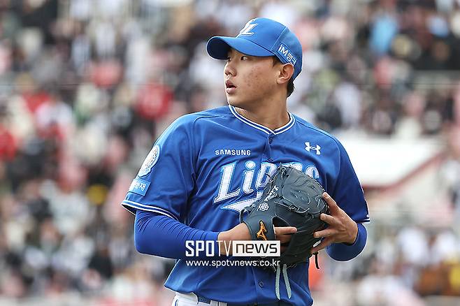 ▲ 올해 리그에서 가장 빠른 공을 던진 좌완이라는 훈장을 따내며 큰 기대를 모으고 있는 배찬승 ⓒ곽혜미 기자