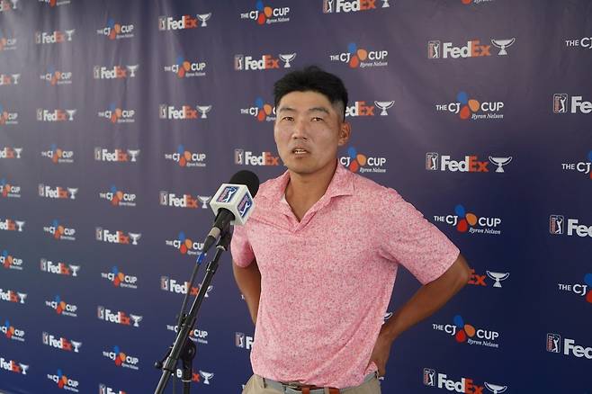 질문에 답하는 강성훈. [CJ그룹 제공. 재판매 및 DB 금지]