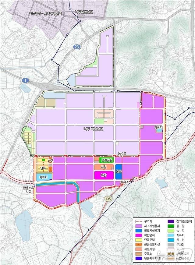 나주에너지국가산단 토지이용계획안.(전남도 제공. 재판매 및 DB금지) 2025.5.3/뉴스1