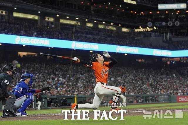 이정후는 2일(이하 한국시간) 대주자로 나가 1타수 무안타에 그쳐 7경기 연속안타가 마감됐다. 3일 콜로라도전서는 4타수 1안타로 안타 행진을 재개했다. /AP.뉴시스