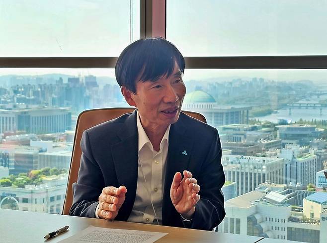 하태기 상상인증권 연구원이 4월 29일 파크원 타워1에서 조선비즈와 인터뷰하고 있다./상상인증권 제공