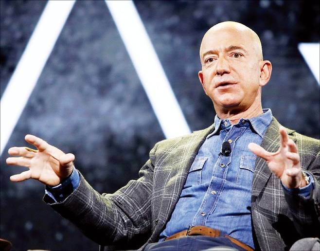 2019년 미국 라스베이거스 행사에서 연설하는 제프 베이조스 아마존 창업자. 사진=AP·연합뉴스