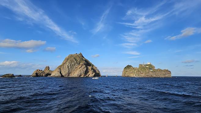 The Dokdo islets as photographed on Oct. 25, 2024. [DAEZER SHIPPING]