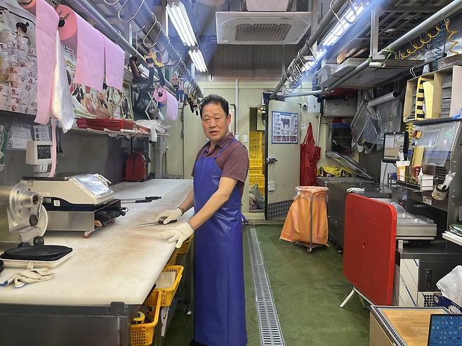 마장동 터줏대감 문부기씨. 박병국 기자