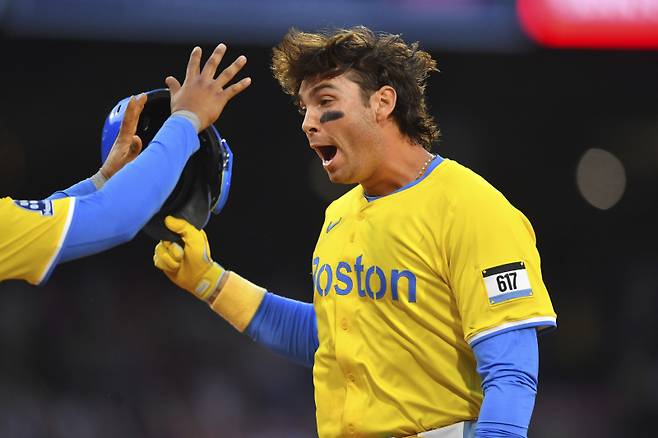 <yonhap photo-2023="">보스턴을 대표하는 유망주 중 한 명인 카사스. [AP=연합뉴스]</yonhap>