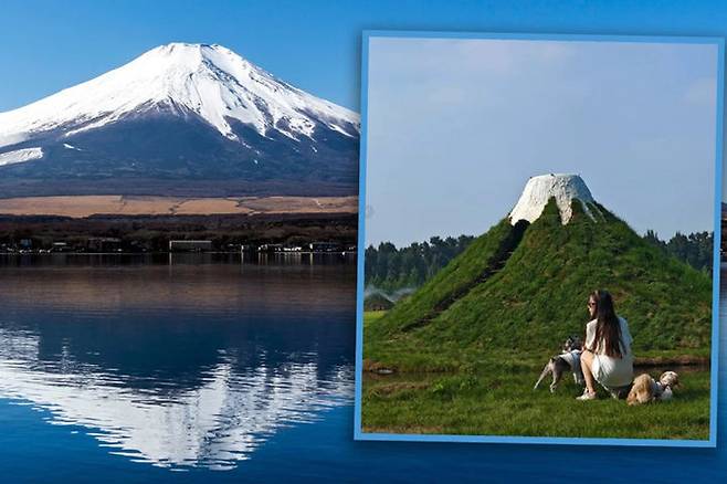 일본의 후지산을 모방한 허베이성의 ‘우주 환상의 땅’ 관광지.  [사진출처=홍콩 사우스차이나모닝포스트]