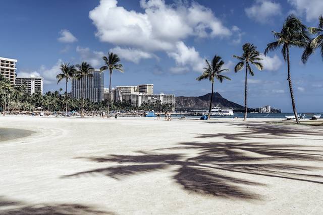 하와이 호놀룰루의 와이키키 해변. 게티이미지뱅크