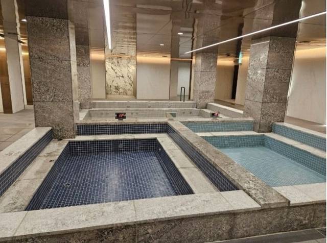 래미안 원베일리 사우나 모습. 뉴시스