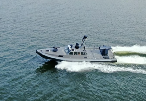 LIG넥스원이 개발한 무인수상정(USV) ‘해검’. 사진 제공=LIG넥스원