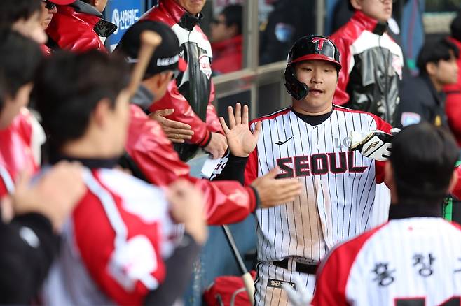 ▲ 문보경이 홈런 두 방으로 7타점을 기록하며 LG의 연승을 이끌었다. ⓒ LG 트윈스