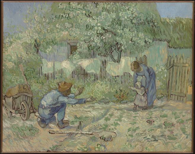 빈센트 반 고흐 '첫걸음' 74.5×91㎝, 1890년, 캔버스에 유화, 메트로폴리탄 미술관, 뉴욕, 미국 [그림 | 위키미디어]