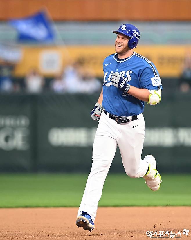 2024 시즌 KBO리그 삼성 라이온즈에서 뛰었던 미국인 타자 데이비드 맥키넌. 사진 엑스포츠뉴스 DB