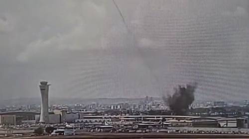 예멘 후티 반군 미사일, 이스라엘 텔아비브 벤구리온 국제공항 타격 [엑스 캡처. 재판매 및 DB 금지]