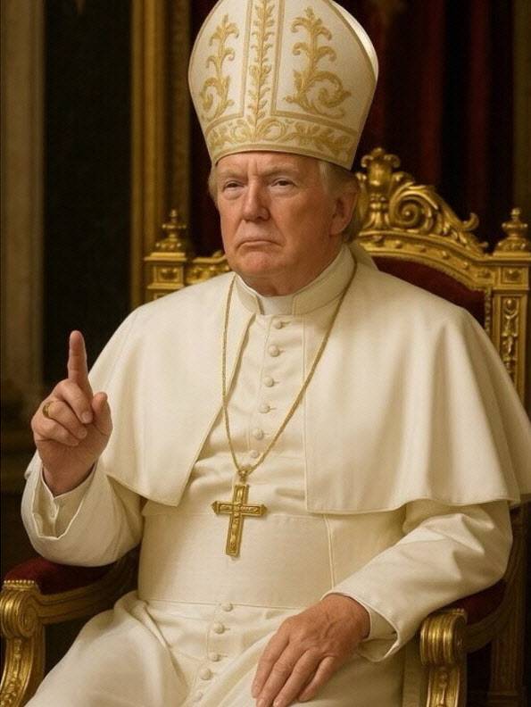 도널드 트럼프 대통령이 자신과 교황을 합성한 이미지를 공개했다 (사진=트럼프 트루스소셜)