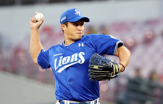 2일 광주 기아챔피언스필드에서 열린 KIA 타이거즈와 경기에 선발 등판한 삼성 라이온즈 최원태