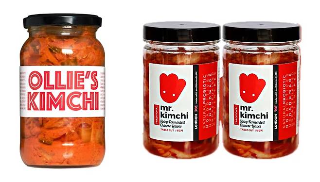영국 가디언이 소개한 영국의 올리스 김치(좌), 미스터 김치(우). 2025.05.05.