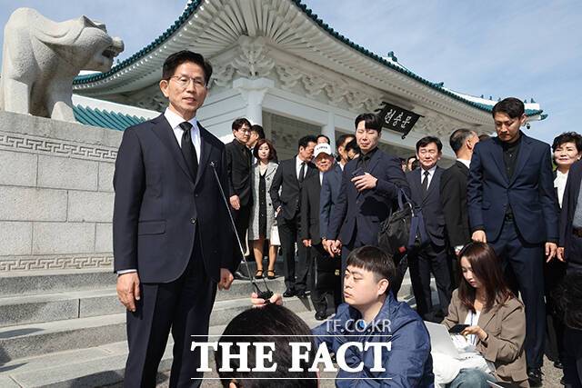 문수 국민의힘 대선 후보가 5일 입장문을 내고 중앙선거대책위원회 구성 및 단일화 추진기구 설치, 이양수 사무총장 교체에 대한 당 지도부의 협조를 요청했다. /임영무 기자