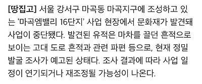 1000022938.jpg 마곡 엠밸리16단지 공사 현장서 문화재 발견…공사 전면 중단