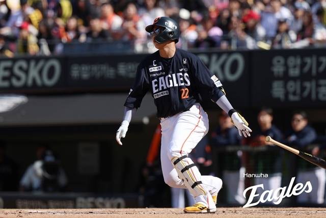 한화 채은성은 5일 대전 삼성전에서 쐐기 적시타를 쳤다. 사진=한화 제공