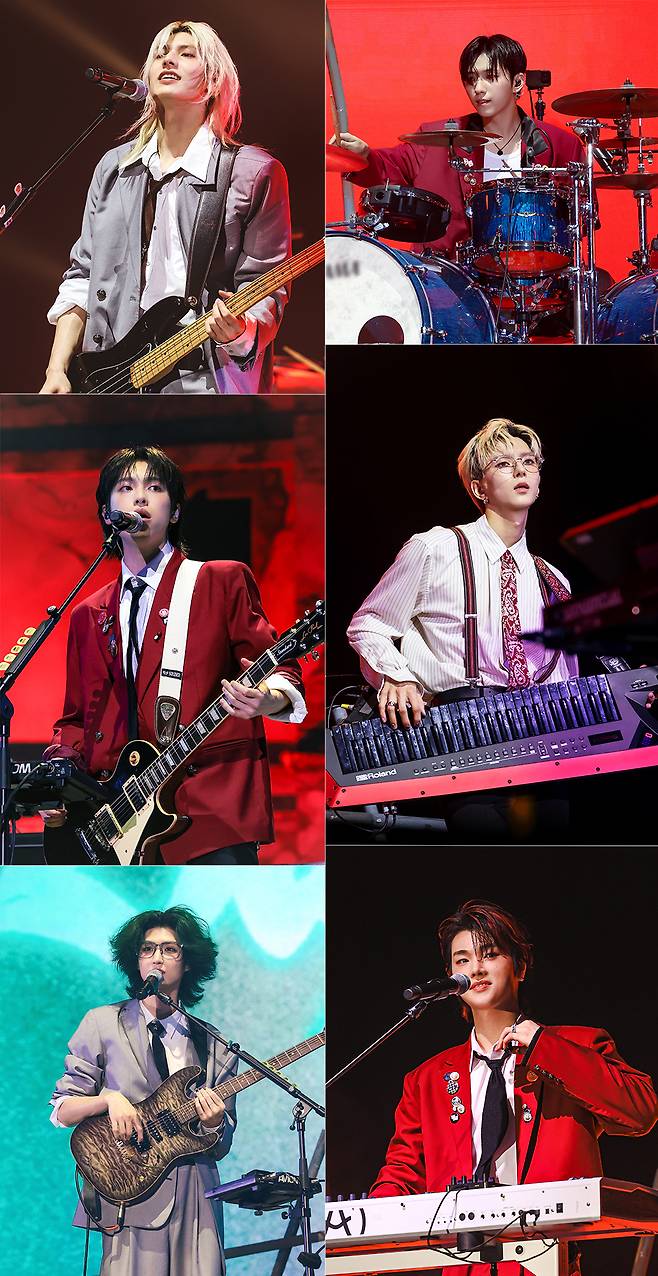 사진=왼쪽 위부터 시계 방향/주연, 건일, 오드, 정수, 준한, 가온/JYP엔터테인먼트 제공