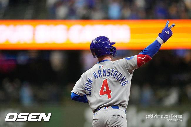 [사진] 시카고 컵스 피트 크로우-암스트롱. ⓒGettyimages(무단전재 및 재배포 금지)