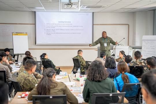 국방대학교 유엔 파병 전 핵심과목(CPTM) 교관화 과정 교육 진행 모습. 국방대학교 제공