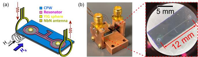 초전도 회로 기반 마그논-광자 하이브리드 시스템.[KAIST 제공]