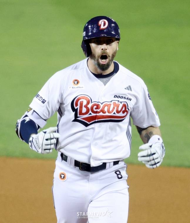 두산 외국인 타자 제이크 케아브. /사진=김진경 대기자