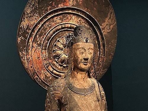 일본 나라 호류지의 '백제관음'  [호류지 소장품인 이 불상은 아스카 시대를 대표하는 걸작으로 1951년 일본의 국보로 지정됐다. 연합뉴스 자료사진]